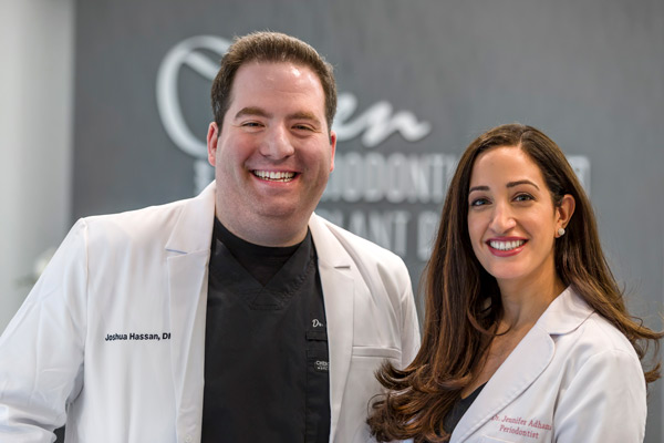 Dr. Joshua Hassan and Dr. Jennifer Adhami at Glen Perio in Glenview, IL.